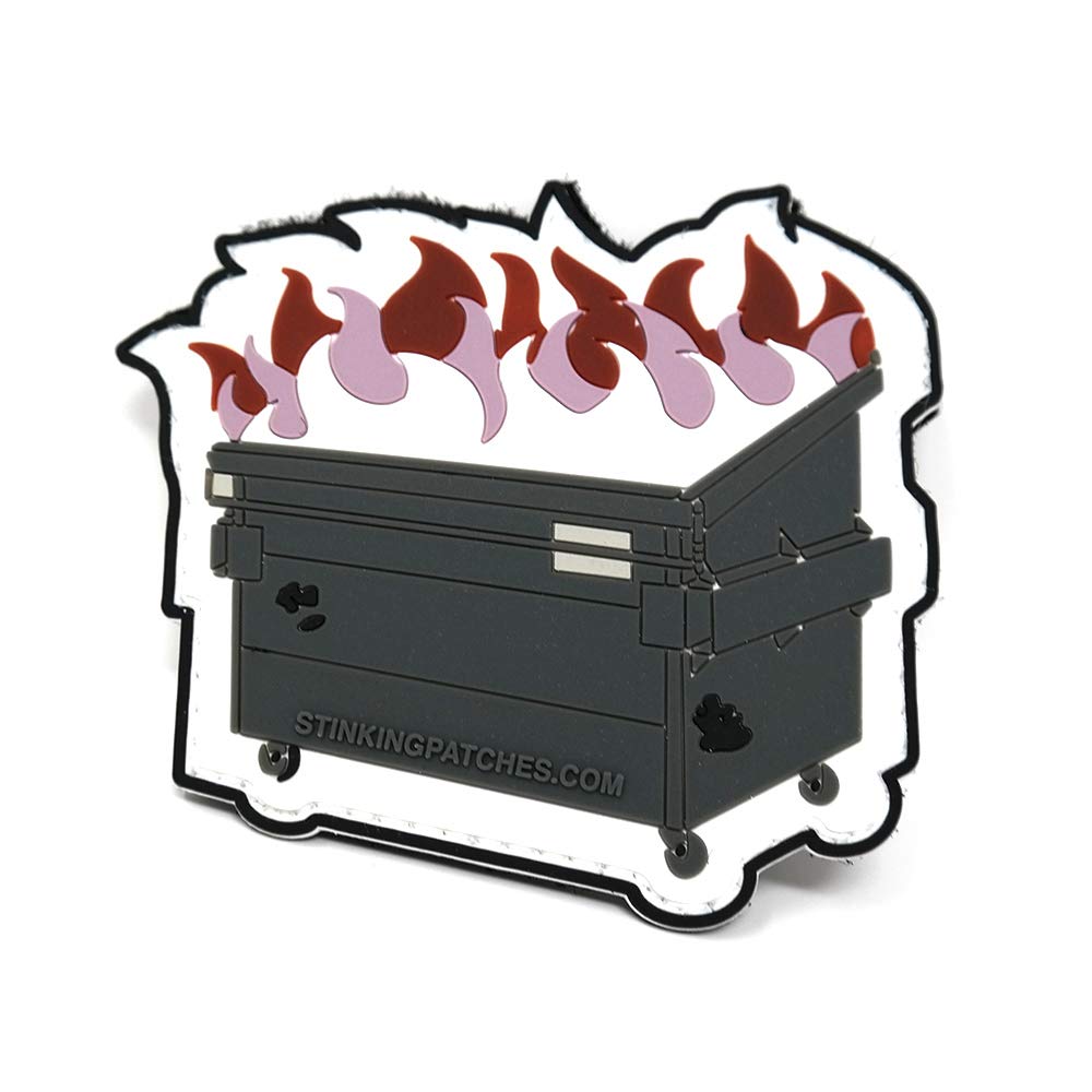 Elegant Dumpster Fire Morale Patch | PVC Rubber Tactical Patch | Funny Morale Patch
