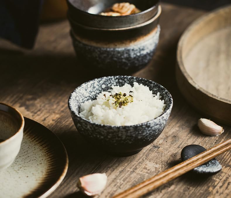 デザートスナック穀物スープアジアライス-和風手描きの花桜セラミック