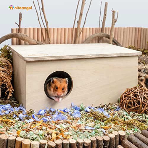 Niteangel Birch Chamber-Maze Hamster Hideout - Small Pets Woodland House Habitats Decor For Hamster Mice Gerbils Mouse thumb #2