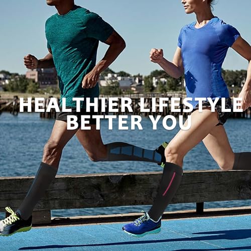 Image of fenglaoda Compression Socks for Women Men 3 Pairs Graduated Compression Support Circulation Socks for Nurses