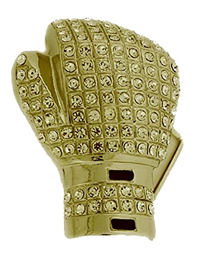 HIP HOP BLING ICED OUT Gold Tone Boxing Glove BELT BUCKLE