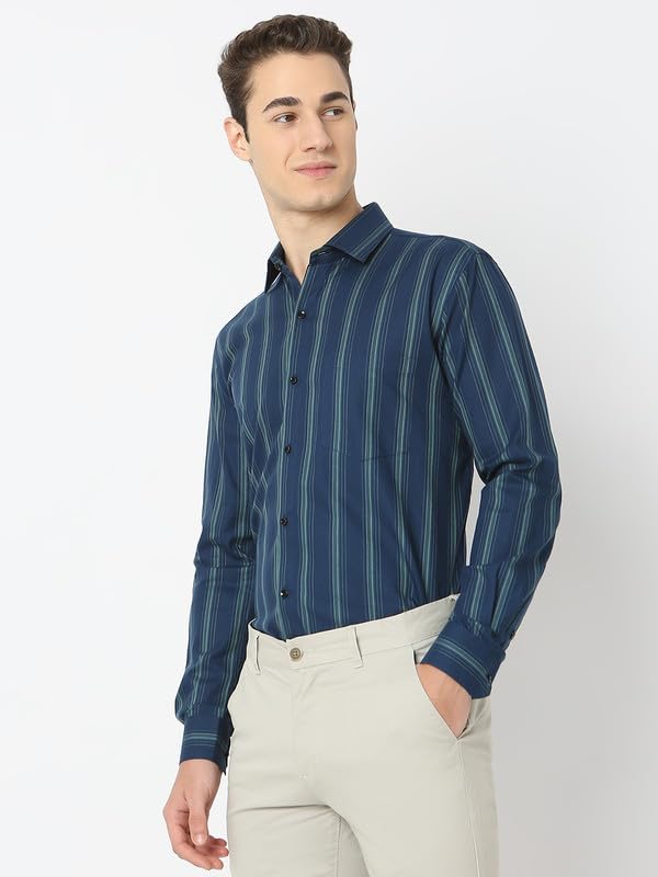 Image of Men's Striped Cotton Formal Shirt