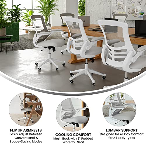 Flash Furniture Kelista Ergonomic Mesh Office Chair – Adjustable Lumbar, Swivel & Flip-Up Armrests - Image 4