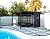 PURPLE LEAF Louvered Pergola 94AS 11' x 14' Outdoor Aluminum Pergola with Fixed Shutter Wall Adjustable Roof for Deck Backyard Grey Hardtop Gazebo, 1 Long Side
