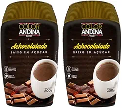 Achocolatado Diet Baixo em Açúcar 200g | Vegano | Cacau 100% Puro - 2 Unidades
