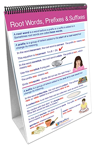 Image of Spelling Rules Flip Chart Set (Grades 3 - 6) - 10 Laminated Write-On /Wipe-Off, Double-Sided Charts Mounted on Easel with Activity Guide