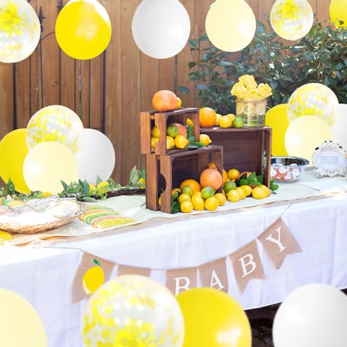 Image of Yellow and White Balloons, 70pcs Yellow Balloons for Birthday Baby Shower Sunflower Honeybee Theme Party Supply