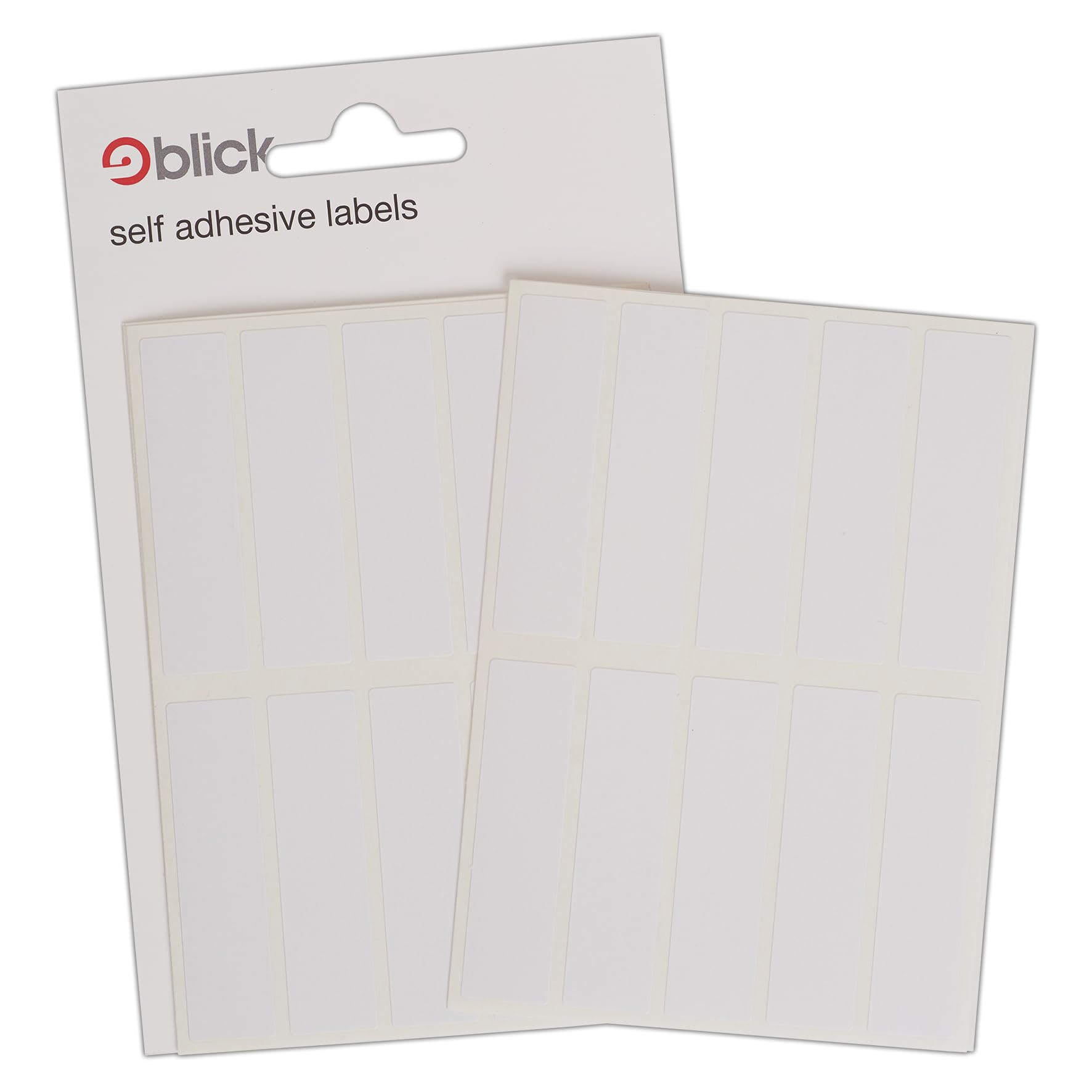 Blick Labels, White, Self Adhesive Stickers, Rectangular, 13mm x 50mm, 70 Labels, for Home, Office, Family, School