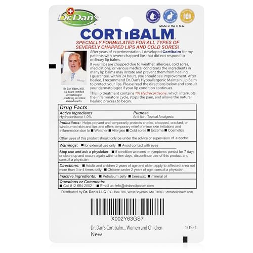 Dr. Dan'S B000S2LT9Q Cortibalm - 1 Pack - For Dry Cracked Lips - Healing Lip Balm For Severely Chapped Lips thumb #1