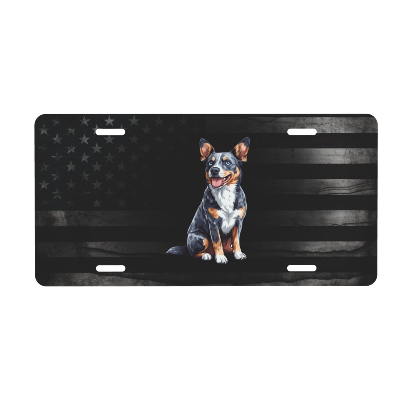 SwpWab Cartoon Blue Heeler Dog Decorative Sign 6x12 Inch Aluminum Home Outdoor Decoration