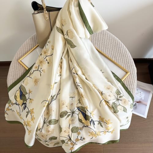 Long Silk Like Scarf Lightweight Satin Scarves Large Sunscreen Shawl Wrap for Women4