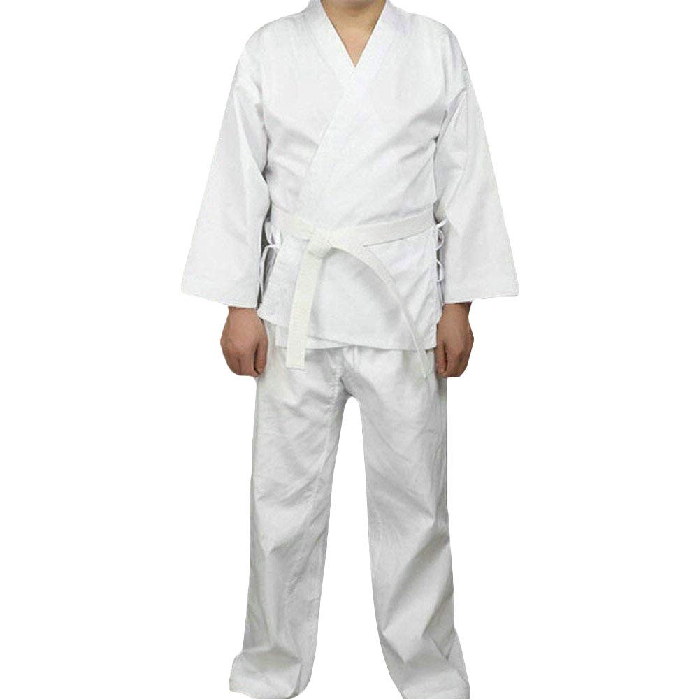 G-LIKE Karate Judo Anzug Kleidung - Kampfkunst Judogi Aikido Keikogi Jiu Jitsu Taekwondo Bando Kung Fu Outfit Training Uniform Kostüm Set Jacke Hose Freier Gürtel für Männer Frauen Kinder