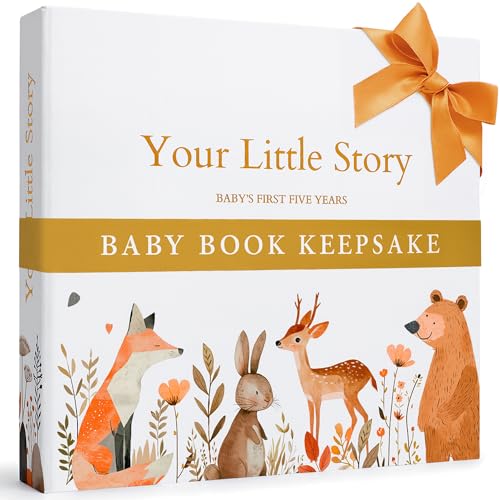 Baby Book Keepsake – 146 Page Baby Journal for First 5 Years | Baby Memory Scrapbook, Gift for Baby Shower, Gender Neutral Baby Book for Boys &...
