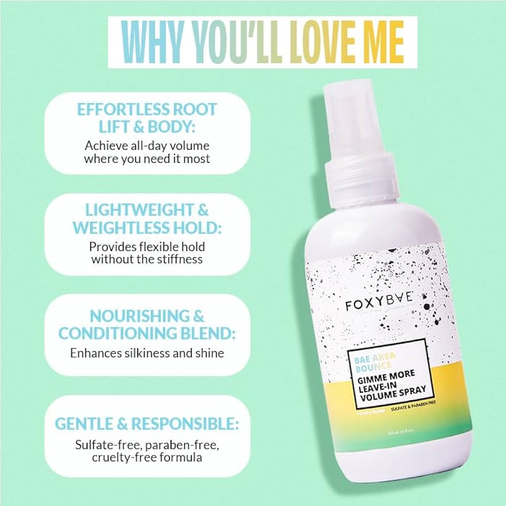 Amazon.com : FoxyBae Leave In Volumizer Hair Spray - with Biotin