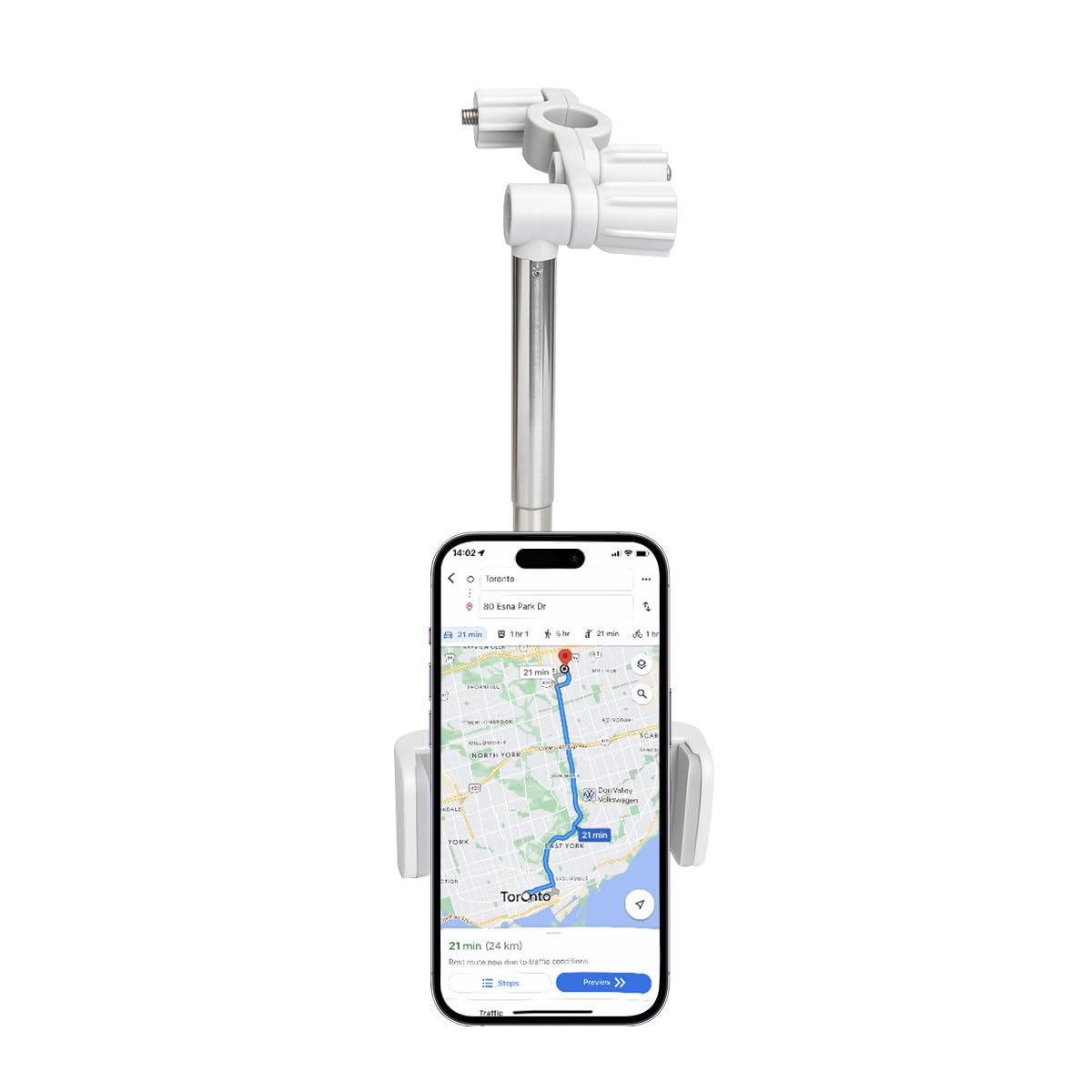 Photo 1 of KPFILEH Car Rearview Mirror Phone Holder, Multifunctional Anti-Shake 360° Rotating Auto Smartphone Bracket, Universal Retractable & Hideable Navigation Mount for Most Cars, Cell Phones(White)