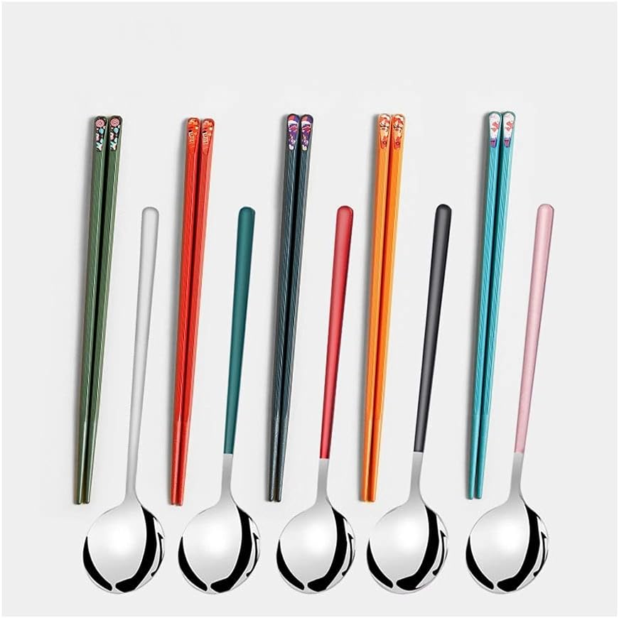 Tea Spoons Coffee Stirring Spoon Soup Spoons Stainless Steel Teaspoonn Eating Spoon Spion Cake Dessert Uppoon 5pieces Ice Tea Spoons (Color : A, Size : 5 Pieces) (C 5 Pieces)