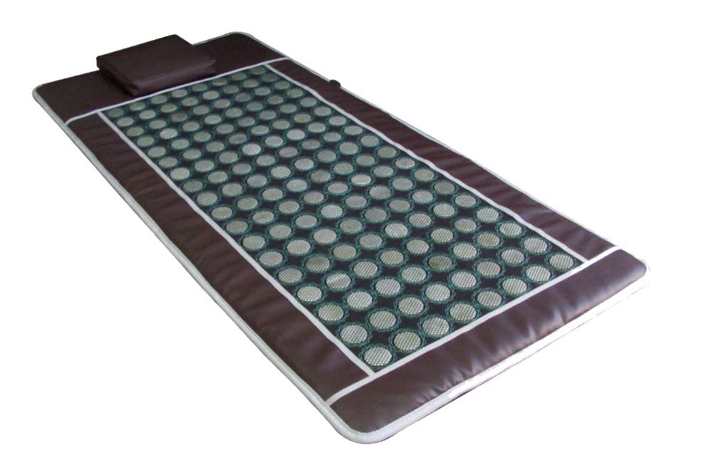 Photo 1 of Far Infrared Heating Pad - Flexible Mat, Hot Stones Jade Tourmaline, Therapy Healing Jade Mattress (67”x27.5”,Brown)