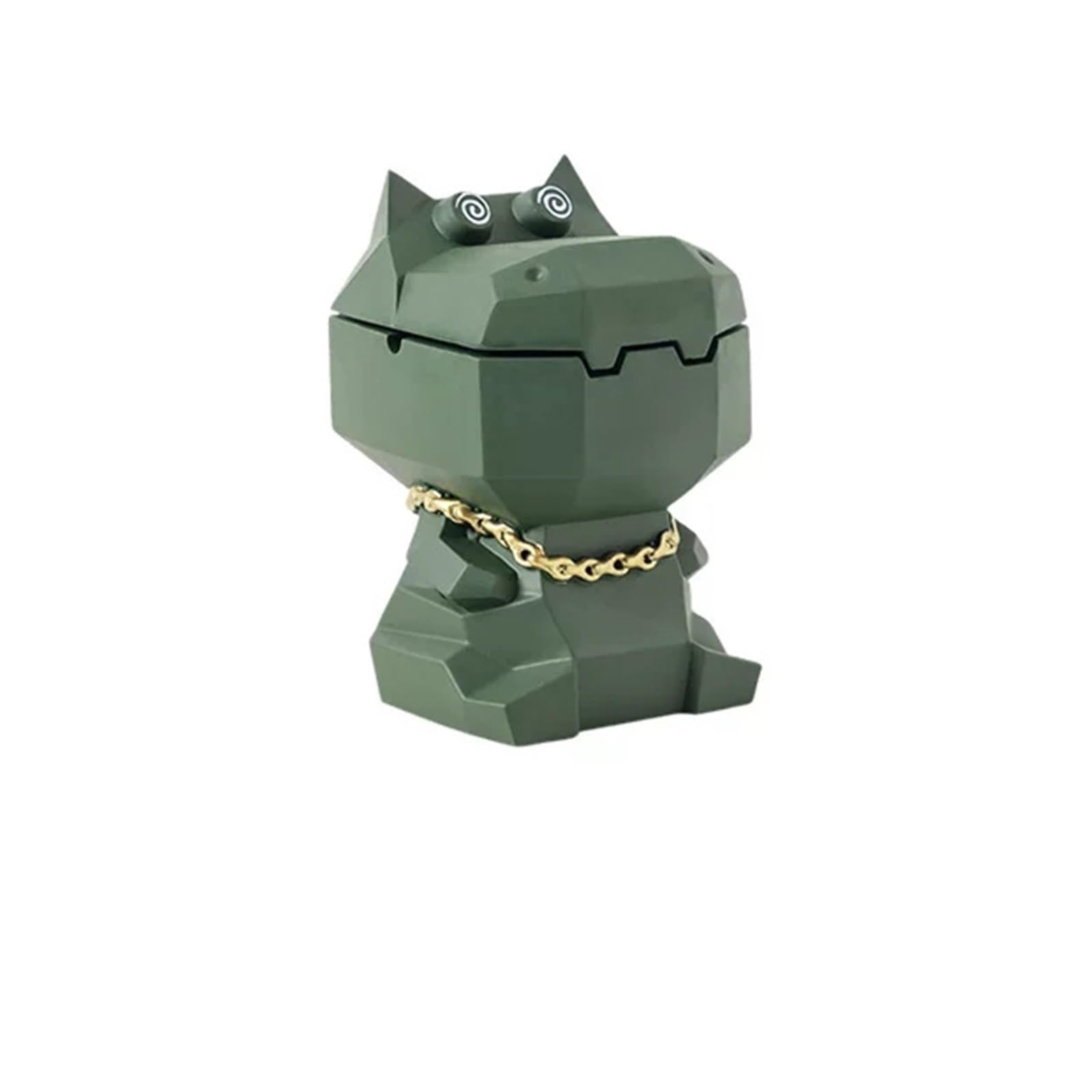Zhaoj24-05 Cigar Ashtrays High Temperature Fired Ceramic Covered Household Living Room Decoration Ashtray(Green)