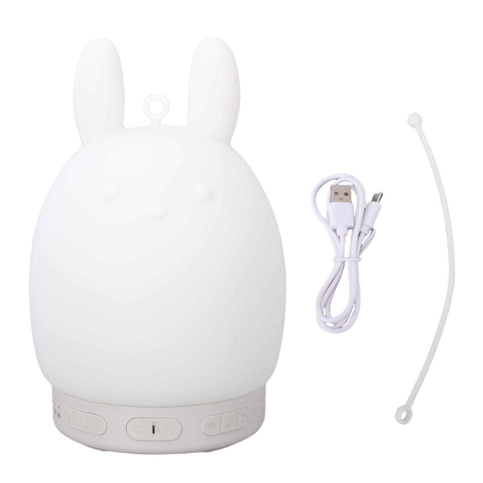 Diyeeni Veilleuse à Bruit Blanc, Machine à Bruit de Lapin 3 en 1 avec Haut-parleur BT et 3 Lumières de luminosité, 31 Sons de Sommeil Apaisants, pour Chambre à Coucher, Bureau, Crèche