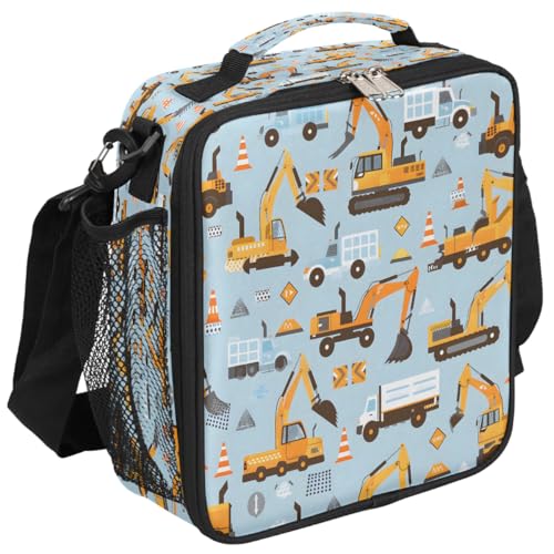 Car Abstract Colorful Lunch Bags for Kids Back to School Lunch Bags for Boys Girls Women Men Insulated Cooler Lunch Bag Freezable Meal Lightweight...