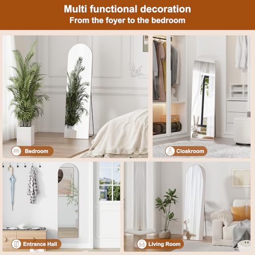 Full Length Mirror,58" x16,3 in 1Full Length Mirror can Wall Mounted,Standing or Leaning,Full Body Mirrors with Aluminum Alloy Frame,Home Decor Rose Gold.