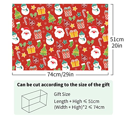 Carta da Regalo Natale, KEELYY 10 Fogli Carta