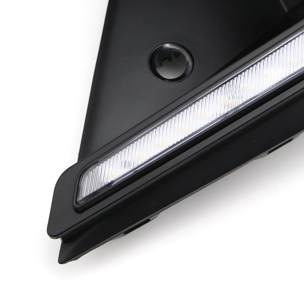 Dreamseek 3 Color LED DRL for Honda Civic 2022 11th Gen Daytime Running Light Fog Lamp Bezel with Dynamic Sequential Turn Signal (Radar Hole Reserved)