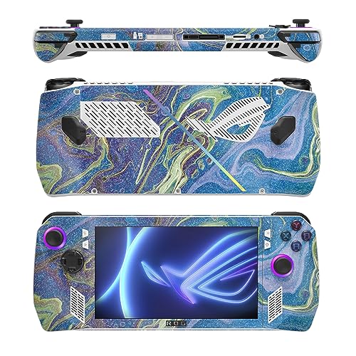 Image of MightySkins Glossy Glitter Skin Compatible with Asus ROG Ally - Blue Pour | Protective, Durable High-Gloss Glitter Finish | Easy to Apply, Remove, and Change Styles