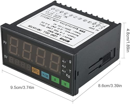 Miniatura 7 de ERYUE Pantalla digital, pantalla LED digital medidor de pesaje Indicador de células de carga 1  4 células de carga Entrada de señales