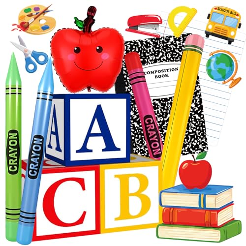 Rentrée scolaire maternelle réussie avec déco alphabet géante et accessoires crayons de fête