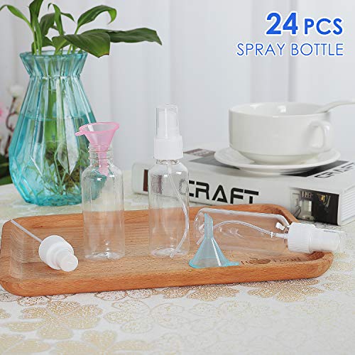 E-accexpert 24 Pcs Spray Bottles 2oz / 55ml Clear Empty Mini Mister Spray Bottles Refillable Container Pocket Size… - Image 8