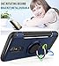 LG Q7 Case, LG Q7+ Case, GETE 360 Degree Rotating Ring Holder Kickstand Protective Cover Phone Cases for LG Q7 Plus (Blue)