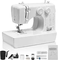 Maquina de Costura com 45 Pontos Profissionais, 110V, Máquina de Costura com Função Ponto Duplo, Maquina de Costura Portátil, Máquina de Costura Portátil, Maquina Costura, Com Instruções em Português