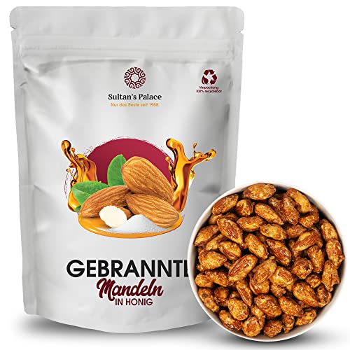 Sultan’s Palace Gebrannte Mandeln mit Honig - Beste Premium Qualität - Unsere Karamellisierten Mandeln sind ganz besondere Süßigkeiten - Gebrannte Nüsse - Karamellisierte Mandeln (200 g) Cover
