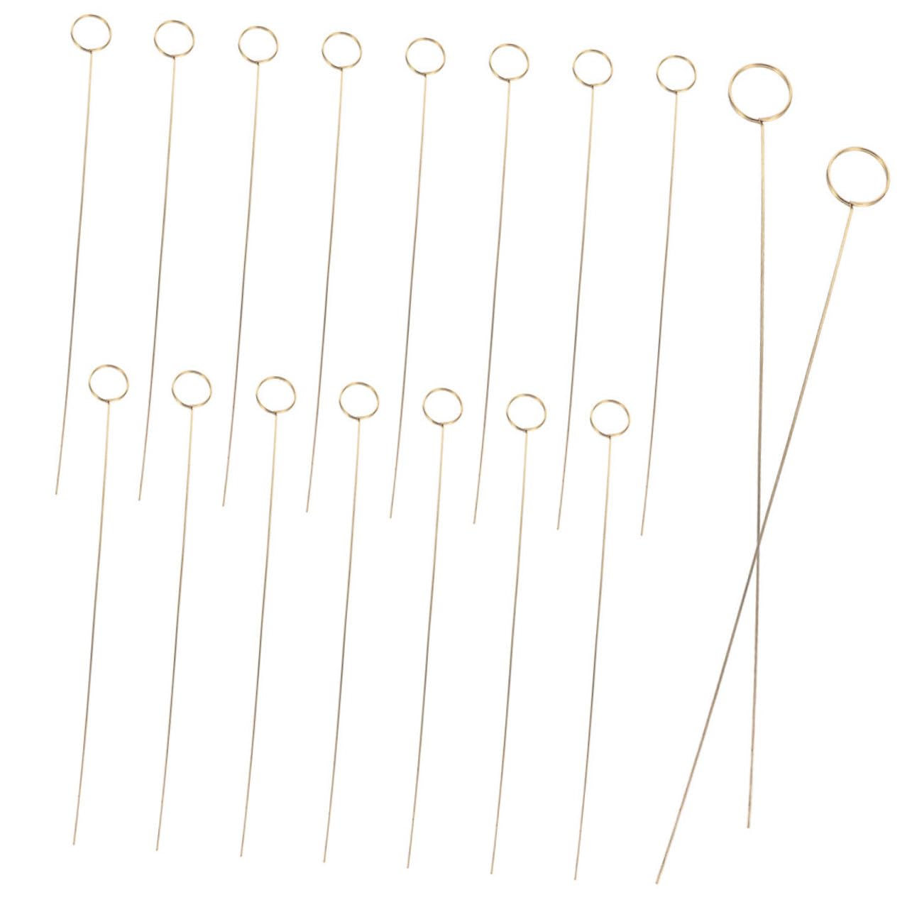 Sewroro 50Pcs Round Floral Picture Holders for Weddings and Birthdays Metal Card Picks for Table Numbers Menu and Photo Display Reusable Place Card Holder Sticks