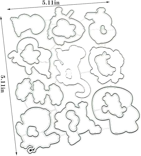 Miniatura 2 de Happy Bird - Juego de sellos y troqueles transparentes de silicona para hacer tarjetas, plantillas de corte de metal para álbumes de recortes, álbum