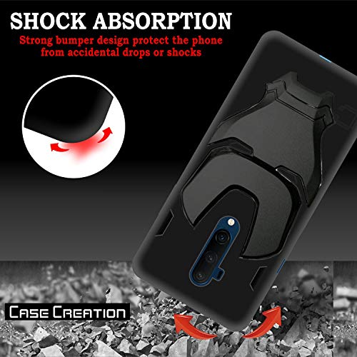 Image of COVERLY Official 3D Touch Feel Trending Avengers Logo Mask Soft Rugged Grip Silicone Iron Man Super Power Cartoon Movie Engraved Silicone Matte Back Cover for Oneplus 7T Pro -Black