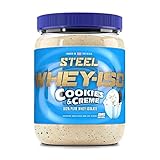 Steel Supplements Whey-Iso | Whey Isolate Protein Powder | Fast Absorbing | Lean Muscle Growth | Easy Digestion | Low Carb | 25 Serving (Cookies & Creme)