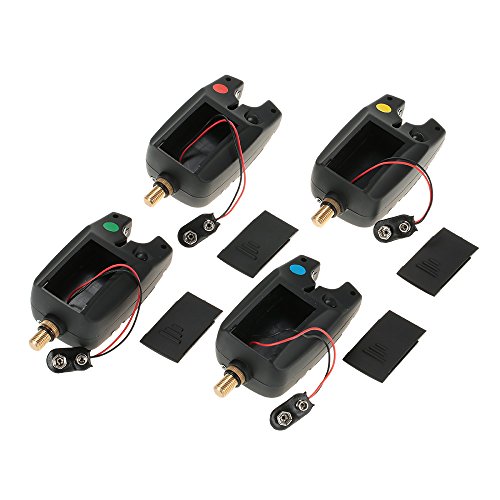 Lixada Wireless Pesca Allarme Set 4 Avvisatori di