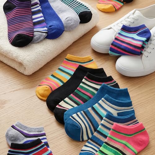 Image of Tipi Toe Women's 20 Pack Colorful Low Cut Socks - Lightweight, Breathable Design for All-Day Comfort Sizes 9-11 /10-13