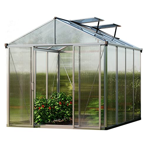 GFP Gewächshaus Titan 23 aus Alu 222x365 cm, Starke 10 mm...