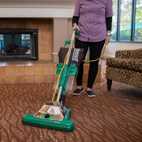 Image of Bissell BigGreen Commercial BG102DC ProCup Comfort Grip Handle Upright Vacuum with Magnet, 870W, 16 inch Vacuum Width