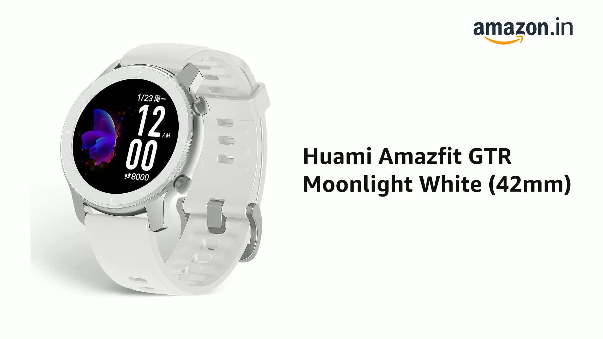 amazfit gtr 42 mm white