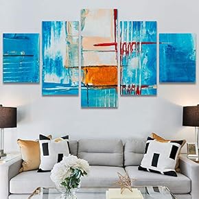 SIGNWIN 5 Panel Canvas Wall Art Modern Art...
