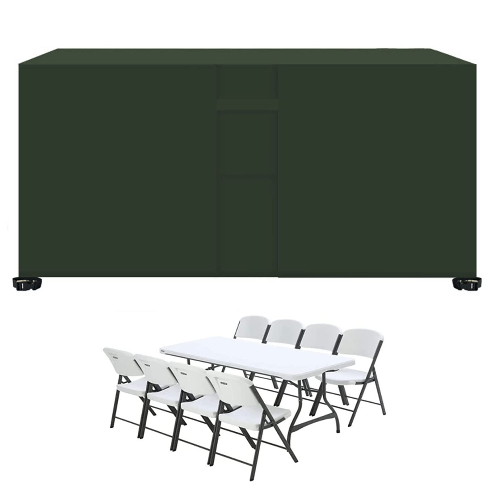 Pokrowiec na stół ogrodowy, 315 x 160 x 74 cm, wytrzymały, odporny na rozdarcie, ochrona przed promieniowaniem UV, na patio, futrzany pokrowiec na stół i krzesło, kwadratowy pokrowiec na stół i