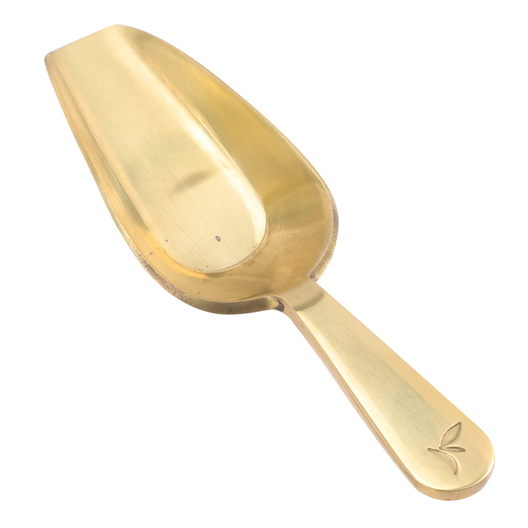 Alipis Brass Shell Tea Spatula Matcha Spoon Mini Spoon Individual Cereal Espresso Spoons Popcorn Scoop Kitchen Scoop Brass Teaspoon Grain Scoop Practical Coffee Bean Spoon Simple Golden