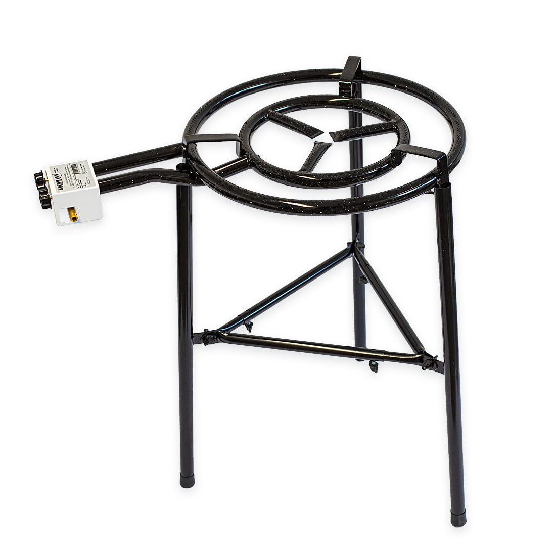 Kochmann Germany Paella Gasbrenner Grillset - Authentisches Kocherlebnis mit zwei Brennringen Premiumfüße (40cm)