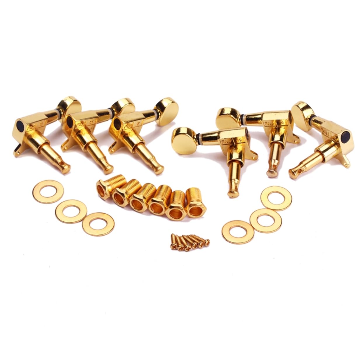 TOYANDONA 12pezzi Meccaniche Per Chitarra Elettrica Accordatori Bloccanti Per Chitarra Acustica Teste Macchina Plated Completo Con Ferrules e Viti Sostituzione Essenziale Per Elettriche e