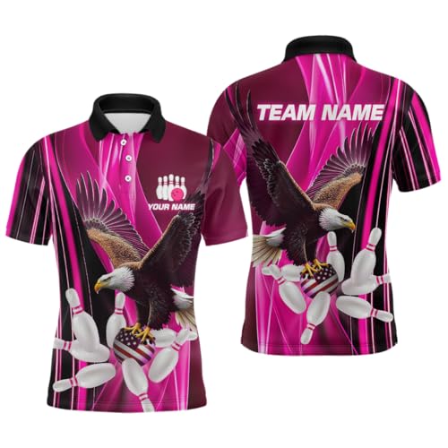 Custom Eagle Bowling Shirt for Men and Women Team Bowling Jerseys Bowling Polo Shirts & Bowling 1/4 Zip Shirts for Bowlers3