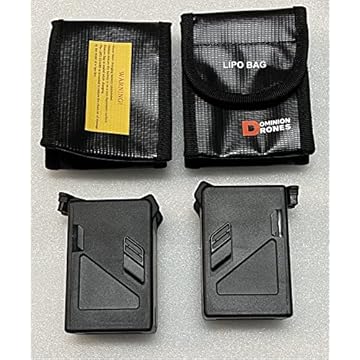 2 baterias originais de drone FPV em bolsa protetora de bateria LiPo à prova de fogo para drones DJI FPV da Dominion Drones